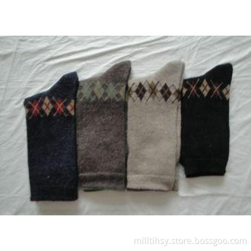 Fashionable Jacquard Soft Mens Wool Socks Anti Slip For Spo